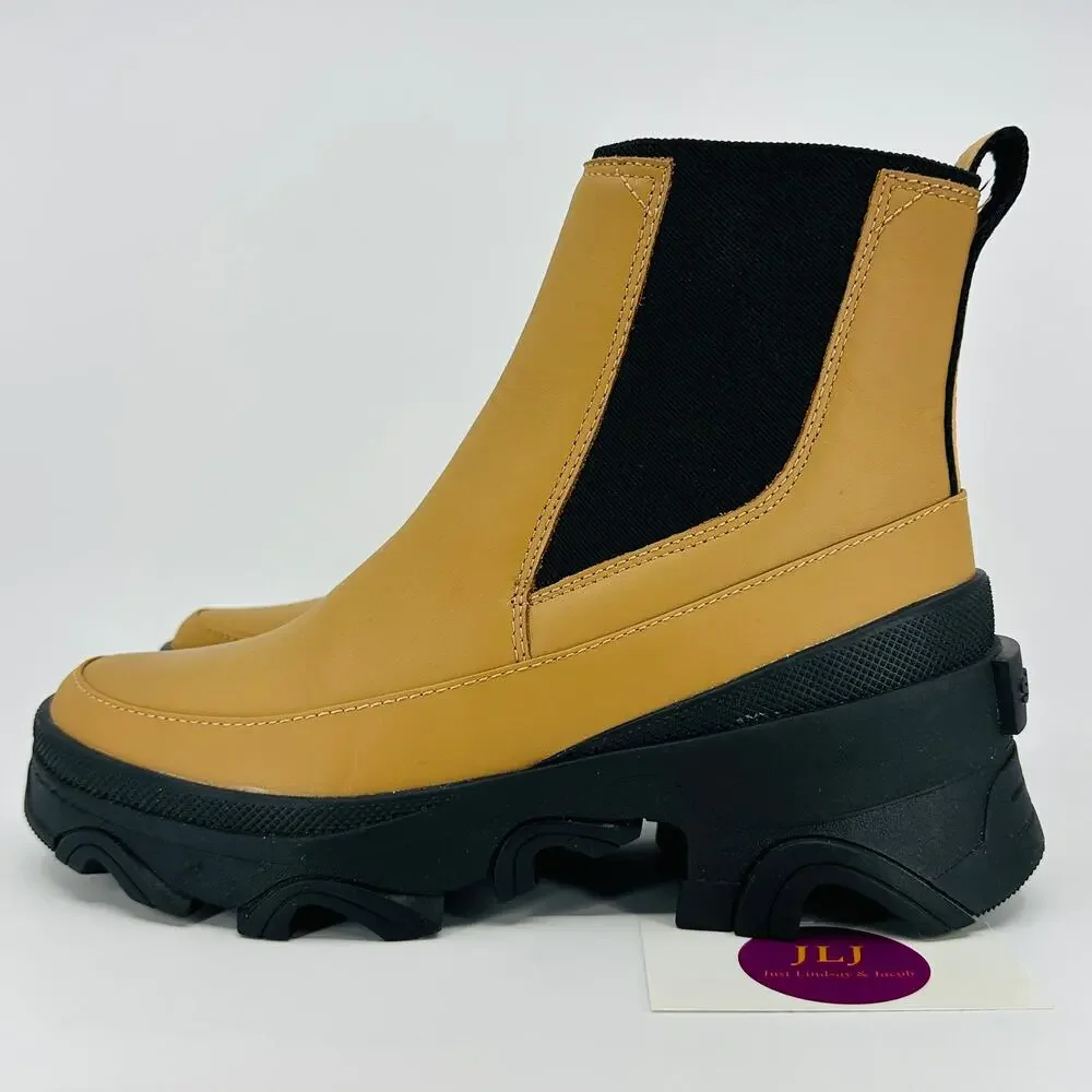 Sorel Women's Brex Tawny Buff Waterproof Leather Chelsea Boots LL6060-253 Size 8